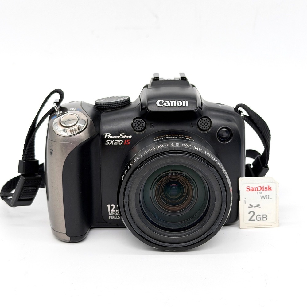 Canon PowerShot SX20 IS 12.1MP Digital Camera 20x Optical Zoom 2GB SD Card